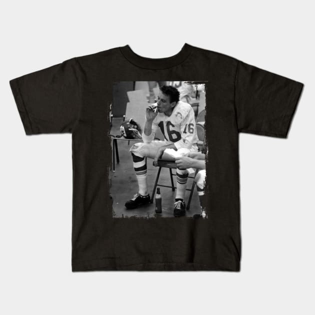 Len Dawson Vintage Kids T-Shirt by erd's